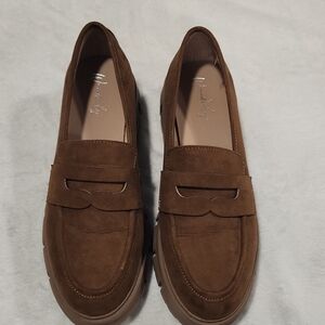Wonderly Women's Brown Suede Penny Loafers